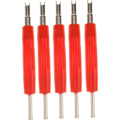 5pcs Car Bike Tyre Valve Core Remover Removal 2 Way Wrench Tool Key