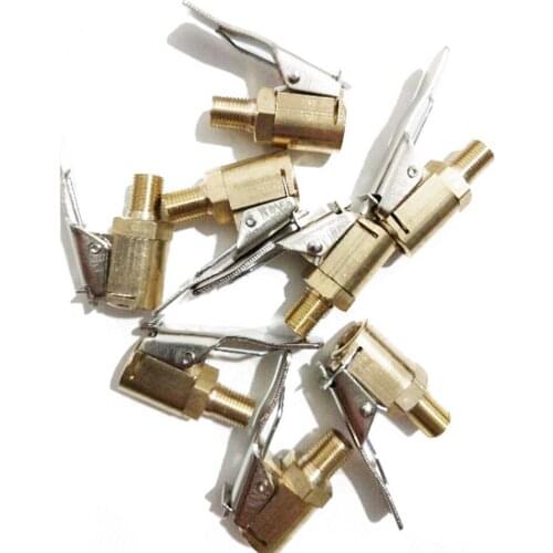 8mm Car Tire Air Pump Valve Clamp Clamping Connector Inflator Adapter Tire Valve Inflator Chuck Inflator Valve Tire Air Chuck