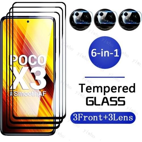9H HD Protective Glass For Xiaomi Poco X3 NFC Tempered Screen Protector For Xiaomi Poco pocophone x3NFC Camera Lens Glass Film