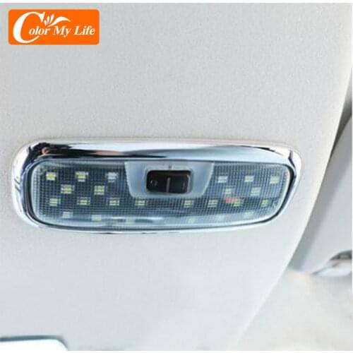 Car Styling for Ford Ecosport 2013 - 2017 Car Interior Reading Light Inner Roof Light Frame Light Cover Sticker Night Lamp Trim