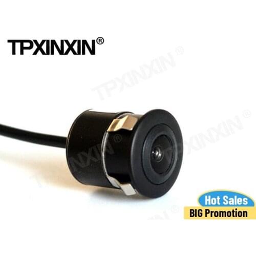 Car Rear Camera HD Rear View Image 18.5 Night Vision Hole Small Butterfly Plug-in With Bracket Ruler Line 12 Volts