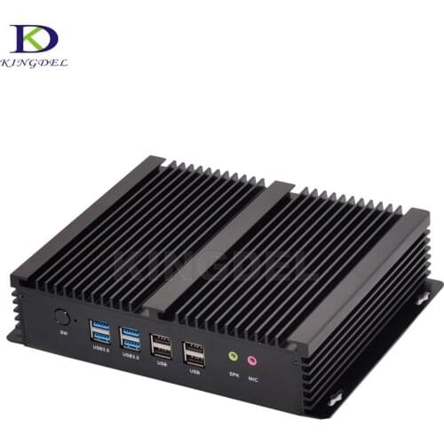 Fanless Barebone Mini PC Core i7 4500U i3 4010U Windows 10 Rugged ITX Case Embedded Industrial Computer 2 LAN HDMI 6 COM Nettop