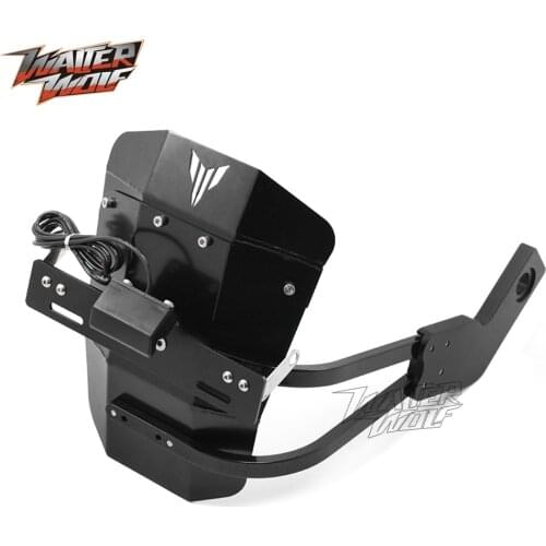 License Plate Holder For YAMAHA MT FJ 09 MT09 Tracer FJ09 Rear Fender Motorcycle Motorbike Splash Mudguard Protector LED Light
