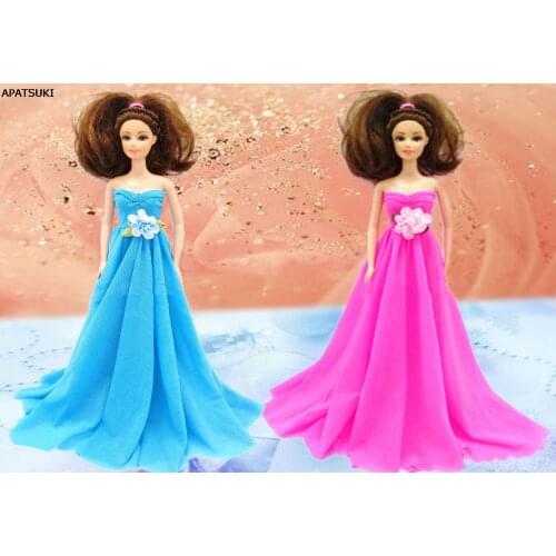 Kids Toy Doll Accessories Handmade Doll Clothes Evening Wedding Dress Party Dress For Barbie Doll For 1/6 BJD Dolls