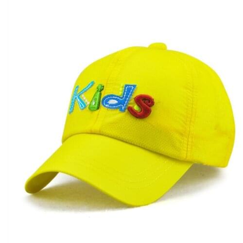 Embroidered letters kids children hat summer new boys and girls sunscreen baby sun hat baseball cap