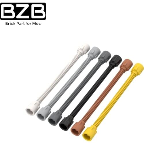 BZB MOC 73590 Connecting Flexible Shaft Oil Pipe City High-tech Building Block Model Kids DIY Brick Parts Toys Technical Gifts