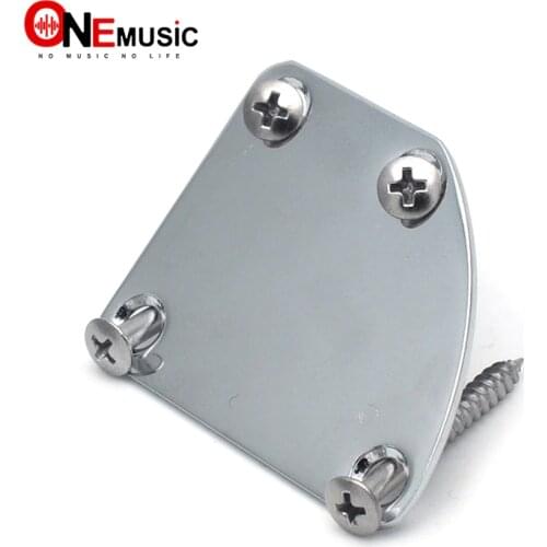 Chrome Guitar Neck Plates for Electric Bass Guitar 1pcs