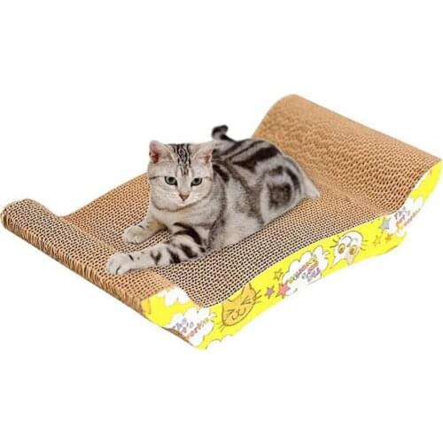 Cat Scratcher Lounge, Corrugated Cat Scratch Cardboard Couch, Cat Scratch Bed Scratching Lounger Sofa