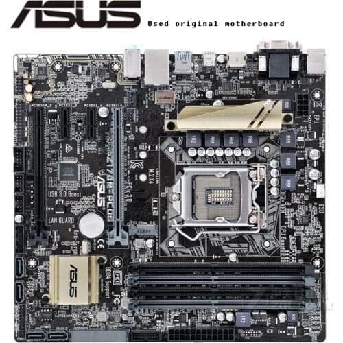 For Asus Z170M-PLUS Original Used Desktop Intel Z170 Z170M DDR4 Motherboard LGA 1151 i7/i5/i3 USB3.0 SATA3