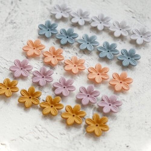 Frosted round petals 5 colors optional Japanese DIY hand-made earrings jewelry accessories ins designer models