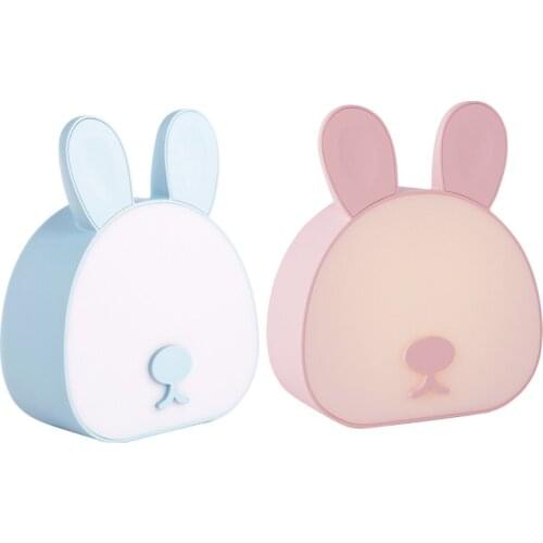 Cute Rabbit LED Night Light USB Rechargeable Table Bunny Lamp Desktop Decoration