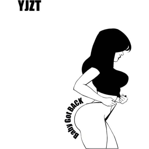 YJZT 8.7*15.5CM Baby Got Back Sexy Girl Black/Silver Silhoutte Excellent Design Zero Defect Car Sticker Vinyl Decal C20-0590