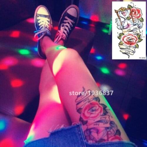 Nu-TATY Waterproof Temporary Tattoo Sticker 22 Set Strange Pattern Style Hand Drawn Diamond Hourglass Rose Eyes Fashion Charm