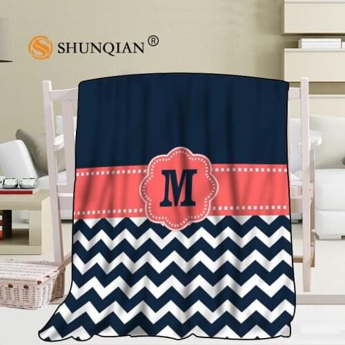 Custom Chevron Blanket Blending Fabric 56x80inch 50X60inch 40X50inch Sofa Bed Throw Blanket Kid Adult Warm Blanket