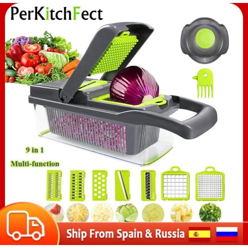 Vegetable Cutter Fruit Slicer Potato Peeler Carrot Grater Chopper Multifunctional Drain Basket Kitchen Accessories Tool
