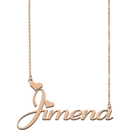 Jimena Name Necklace , Custom Name Necklace for Women Girls Best Friends Birthday Wedding Christmas Mother Days Gift