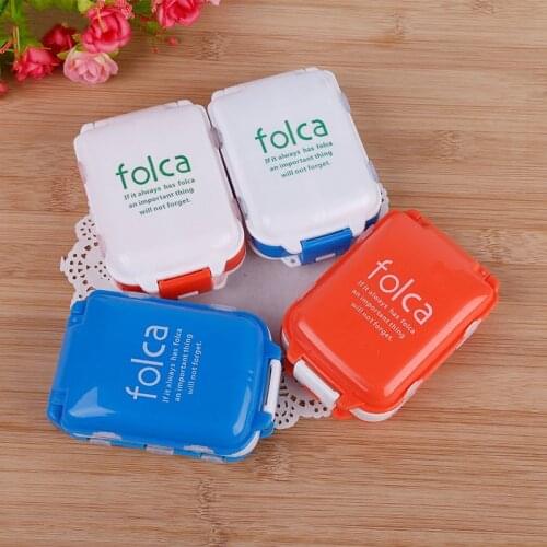 Plastic Weekly Folding Medicine Tablet Pill Box Case Portable Candy Vitamin Container Storage Organizer Mini
