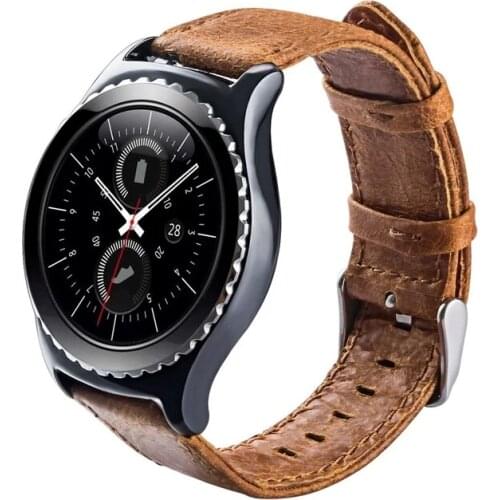 20mm Premium Soft Genuine Leather Strap For Galaxy Active Replacement Watch Bands For Samsung Gear Sport SM-R600 Gear S2 Classic