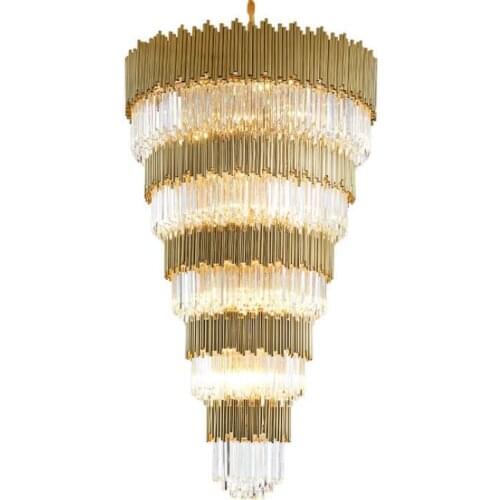 Nordic luxury creative crystal chandelier post modern neoclassical villa living room hall dining room lamp designer lamp