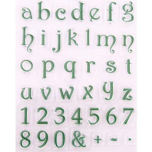 Lowercase Number Clear Stamps Transparent Silicone Stamp for DIY Scrapbooking Paper Card Craft Tools