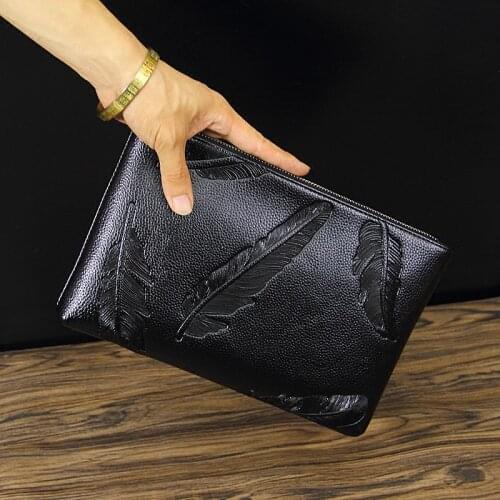 Men Handbag Clutch Bag Fashion Business Style Soft Leather Travel Bag For Men Waist Pack Bag Casual Messenger Bag Men Wallet