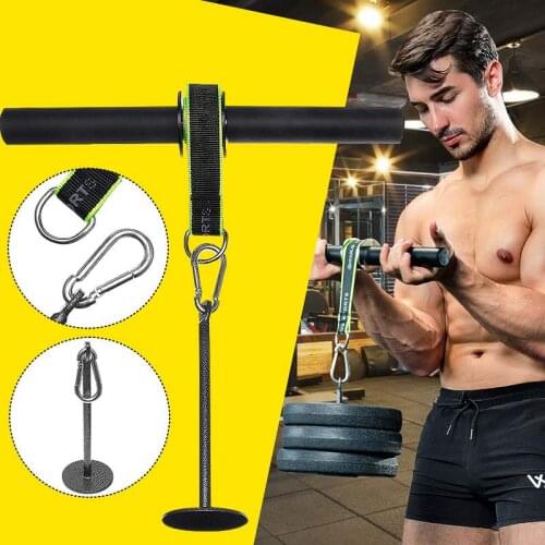150KG Arm Muscle Strength Forearm Trainer Wrist Roller Arm Grip Biceps Power Stick Pull Rope Force Workout Exerciser Equipment