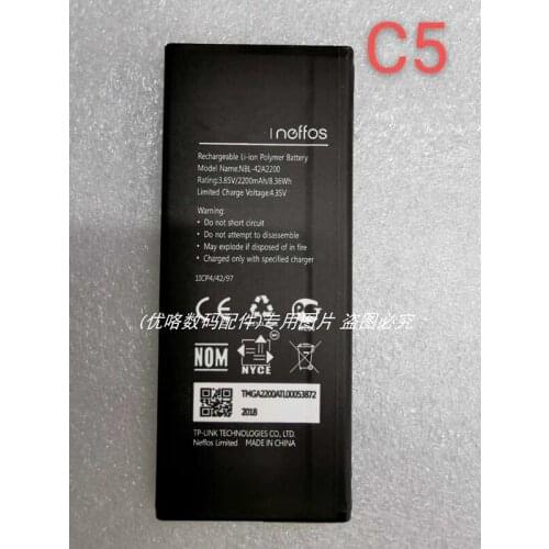 High Quality New 2200mAh NBL-42A2200 Battery For Neffos C5 TP701A B C E Mobile Phone With Tracking Number