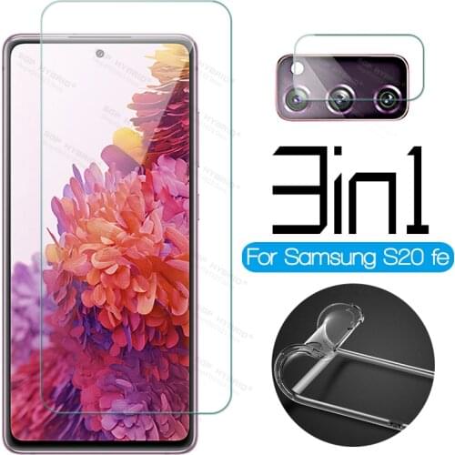 Tempered Glass For Samsung S20 FE Light Camera Film Soft Case For Galaxy s20 fe s20fe 5g 4g Screen Protector Shell Cover 3-in-1