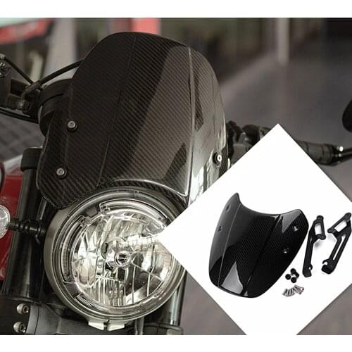 Carbon Fiber Motorcycle Windscreen Windshield Shield Screen Protection For Ducati Scrambler 2015 2016 2017 2018