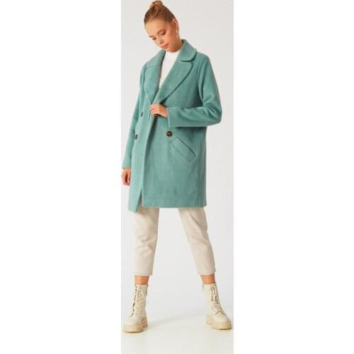 Women Winter Coats Long Coats Cashmere Wool Collar Coat Kuruvaz Autumn Winter Fashion Clothing from Turkey