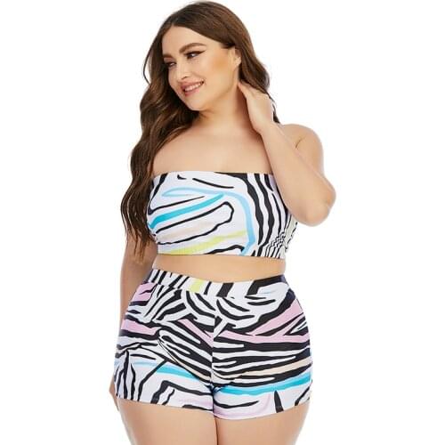 Women Plus Size Swimwear Big Belly Fatkini High Waist Modest Tankini Large Size Swimming Suit Boyleg Push Up Curve Underwire