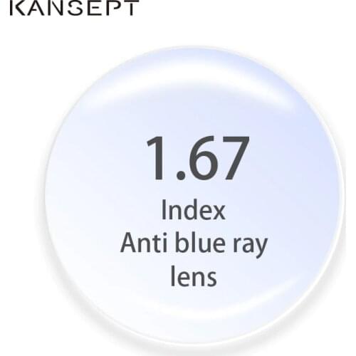 1.67 Index Anti-Blue Ray Prescription Lenses Aspherical Computer Professional Lenses Anti-Radiation Optical Myopia Hyperopia Len