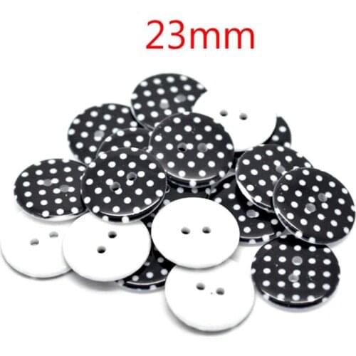 50Pcs Black Round Dot Resin Sewing Buttons For Kids Clothes Scrapbooking Decorative Botones Handicraft DIY Accessories