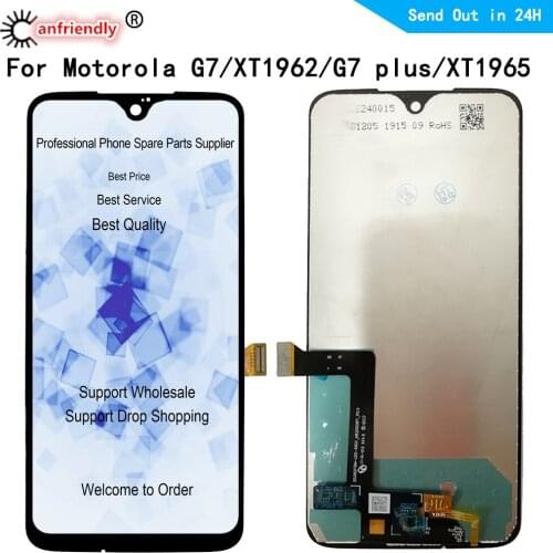 6.2" LCD For Motorola Moto G7 XT1962 Lcd Screen Display+Touch panel Glass Digitizer module Assembly For Moto G7 plus XT1965