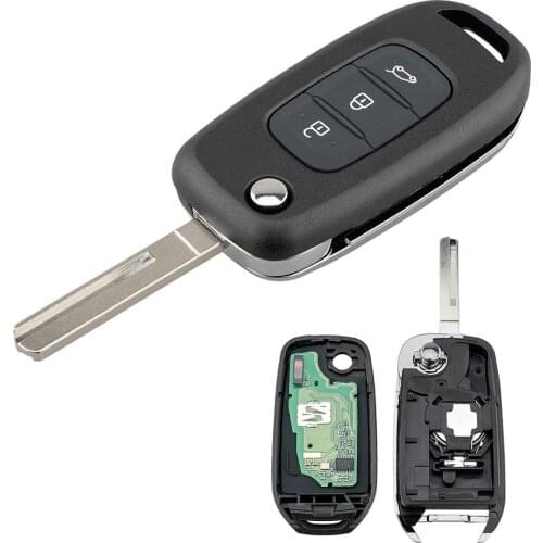 Car Replacement 3 Buttons Flip Folding Remote Key for Renault 433MHz PCF7961M Hot sell drop shipping