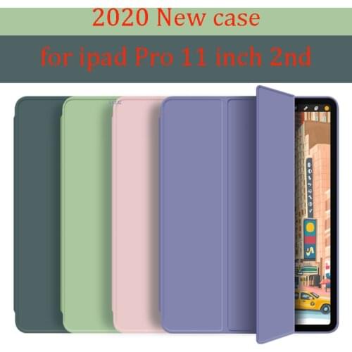 For iPad Pro 11 inch 2020 2nd Gen case model A2228 Auto Sleep/Wake Lightweight Stand PU Silicone cover for New iPad Pro 11 Case