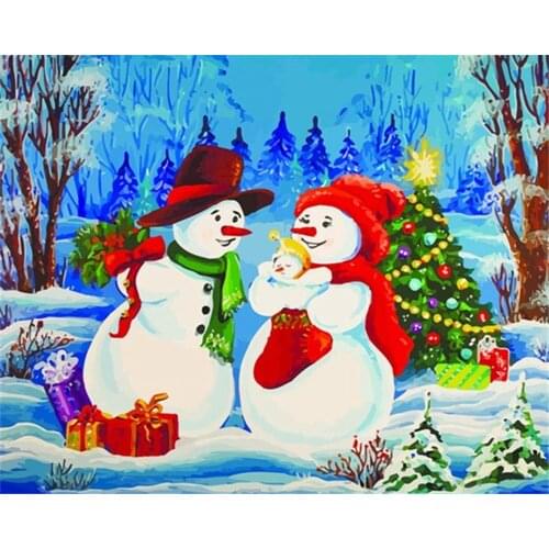 CraftArtGo Painting By Numbers The cartoon On Canvas HandPainted Gift Picture By Number Waterfall Kits Home Decoration