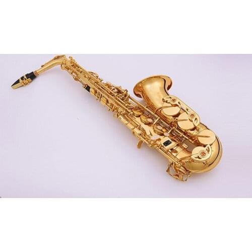 Hot sale Saxophone Alto engraved brass Electrophores Gold Alto Saxophone musical instruments professional ALTO Sax