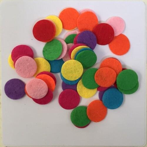 HOT Diy appliques 750pcs Random mixed 15mm round gasket circular flannelette gasket cute craft accessory A15E*5