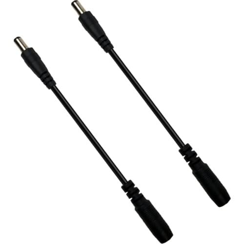 2 Pieces 5.5 x 2.1mm Reverse Polarity Converter Cable for Guitar Piano Pedals Keyboard