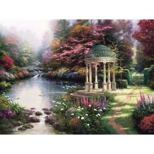 The Garden Of Prayer Thomas Kinkade HD Canvas Wall Pictures Art Painting Print Living Room Bedroom Office Home Decoration