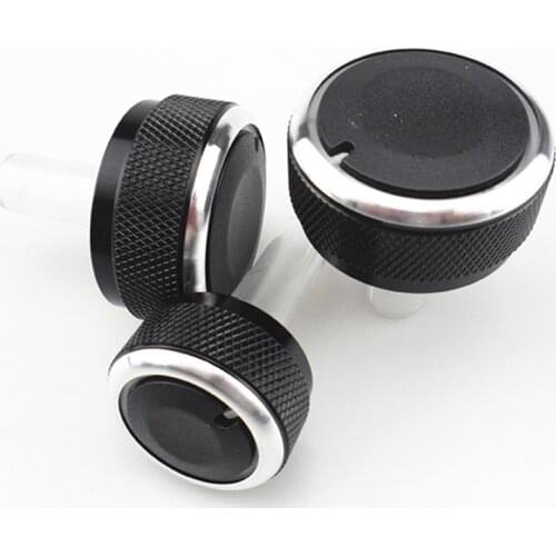 3 PIECES Aluminum Alloy Air Conditioner Button AC Knob Temperature Control for volkswagen vw passat b5 golf 4 auto accessories f