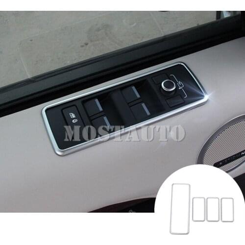 For Land Rover Discovery 5 L462 Inner Door Window Switch Cover Trim 2017-2018 4pcs Car Accessories Interior Car Decor Car Trim