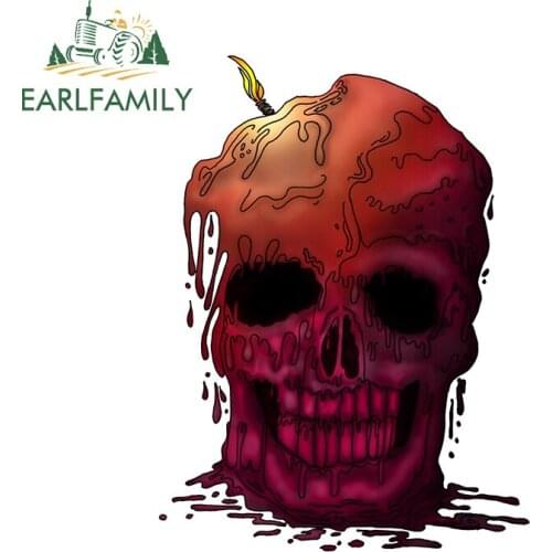 EARLFAMILY 13cm x 9.8cm for Skull Candle Auto Car Stickers and Decals Waterproof Vehicle Motorcycle Laptop Window Decoration