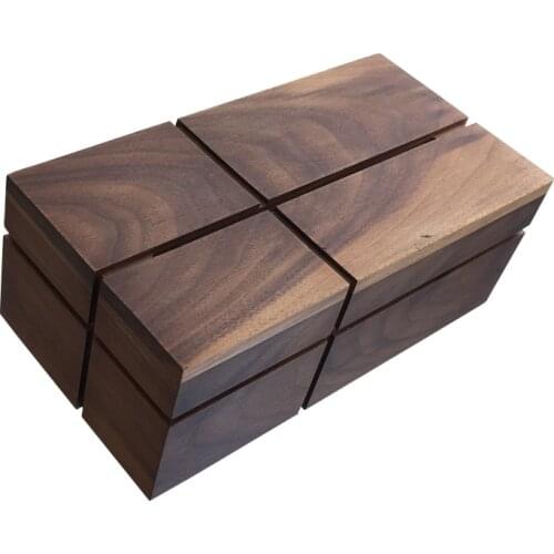 Simple retro style wooden tissue box Unique black walnut wooden tissue box home decoration