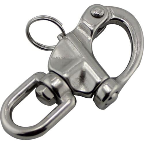 Stainless Steel Spring Swivel Shackle Quick Release Marine Boat Anchor Chain Eye Shackle Swivel Snap Hook Sailing Hardware