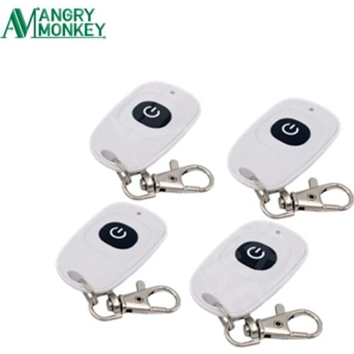 4 pieces 433Mhz RF Remote control EV1527 Learning code For Gate garage door controller Light Switch 433mhz Receiver with Battery