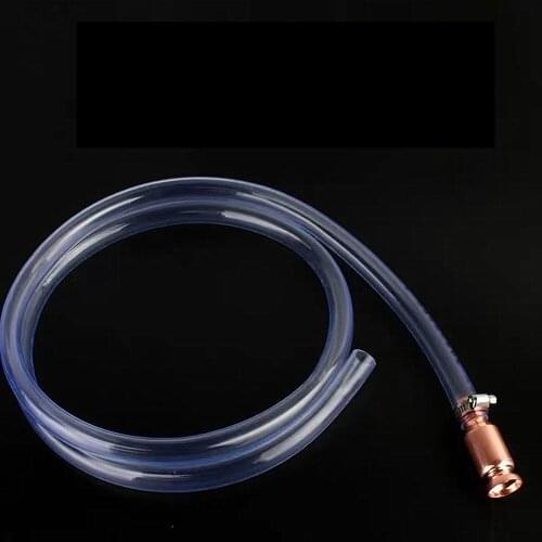 Manual Suction Pipe Fuel Tubing Siphon Hoses Clear PVC Transfer Copper Connector For Car Trucks Gas Oil Gasoline Diesel Water