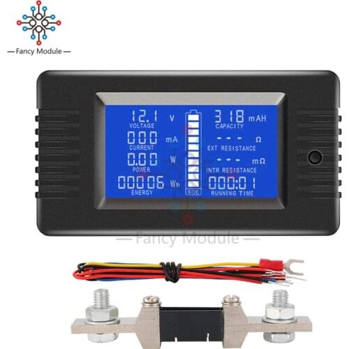 Diymore PZEM-015 200A Shunt Battery Tester Voltage Amp Power Capacity Internal & External Resistance Residual Electricity Meter