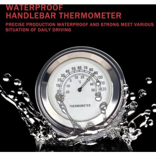 Universal Accessories7/8 inch Motorcycle Handlebar Mount Thermometer Dial Clock Thermometer dial clock thermometer thermometer